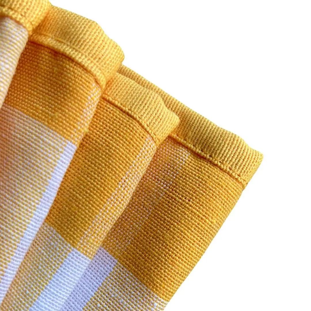 Geel geruit servet - Grote ruit - Bamar Lifestyle