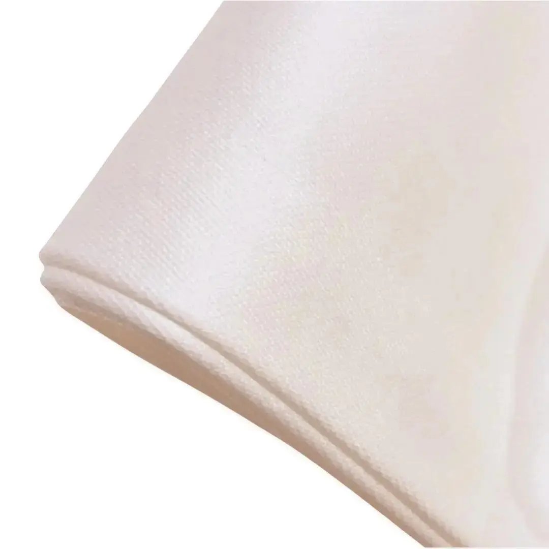 Lichte glans van de ivoren damasten stof - katoen - Bamar