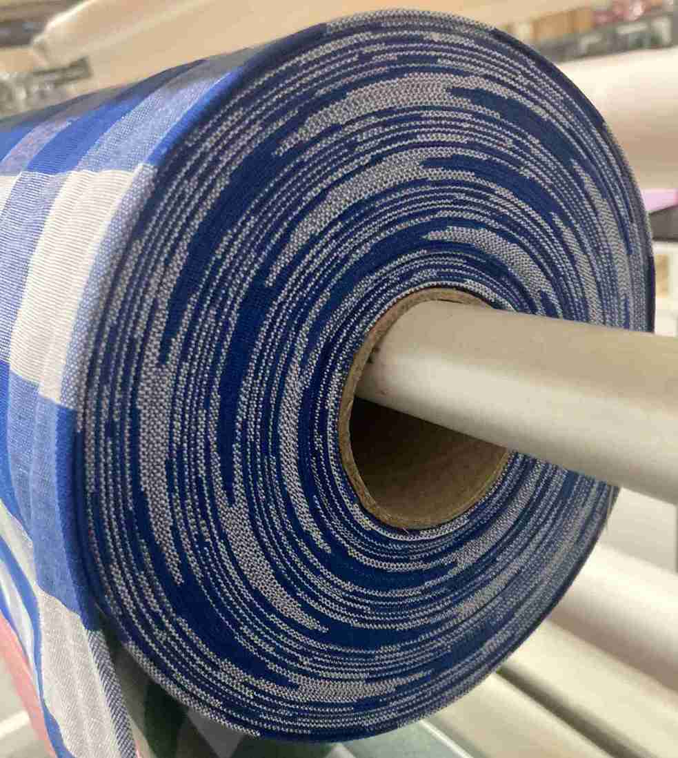 Stof Brabants bont blauw per meter - Bamar Lifestyle
