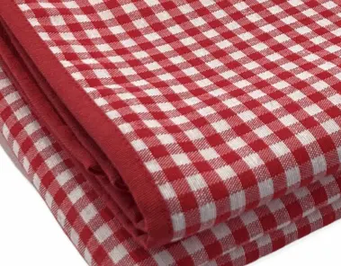Tafelloper Klein ruit rood (Strijkvrij) - Bamar Lifestyle