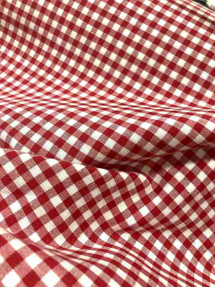 Kleurstaal kleine ruit rood / brabants bont