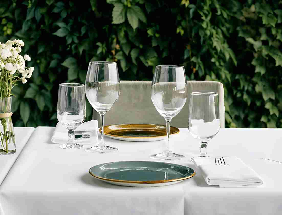 B-keus - Wit tafelkleed 100 x 100 - katoen 250 gr/m2 - Bamar Lifestyle