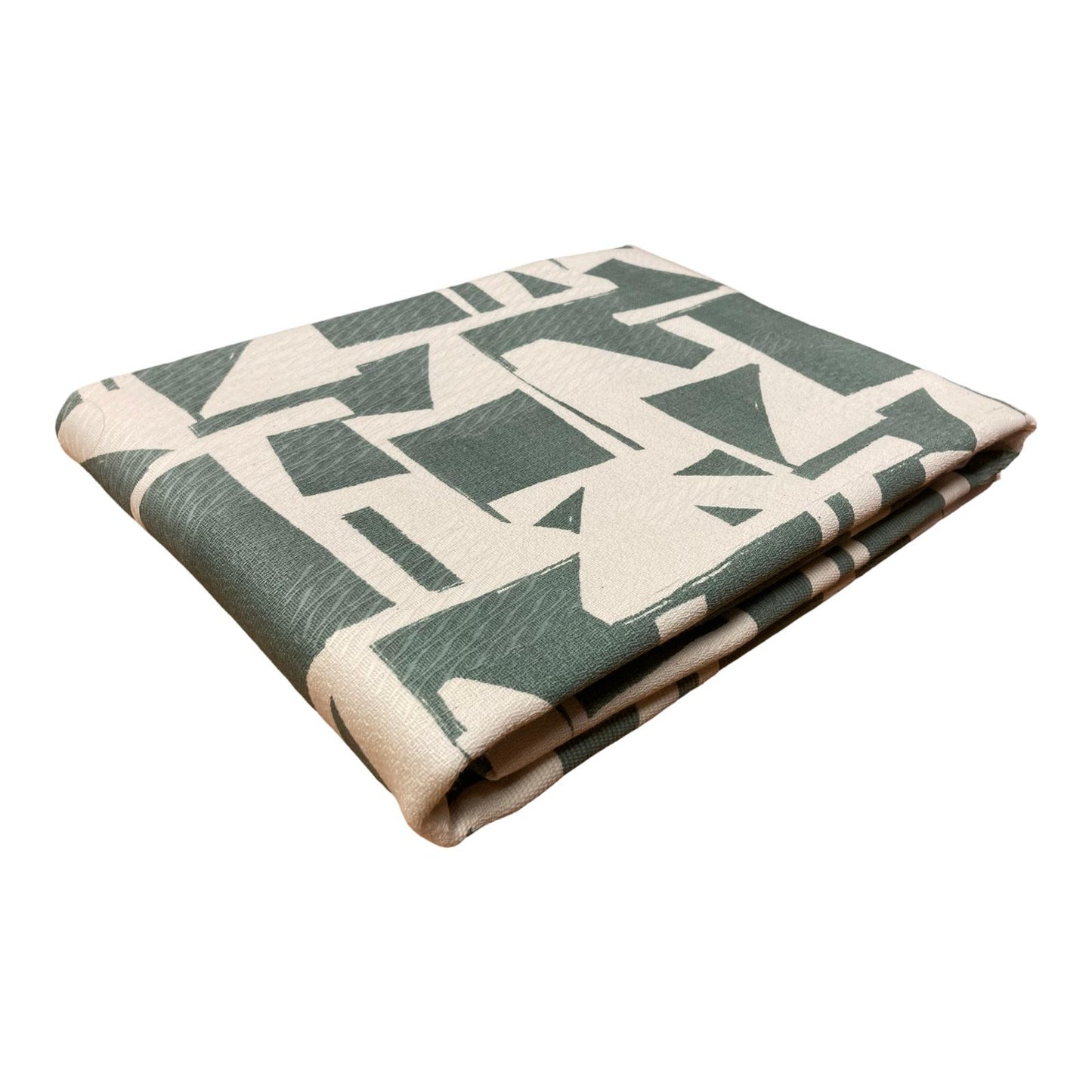 Opgevouwen groen modern tafelkleed