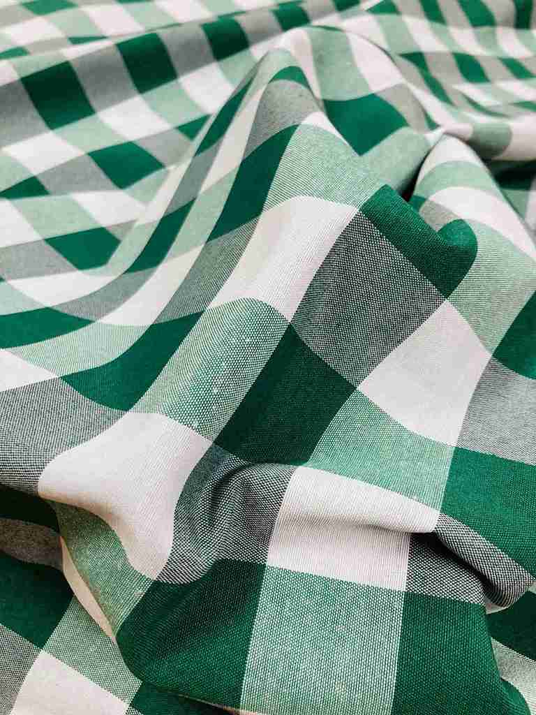 Stof Brabants bont groen kleurstaal