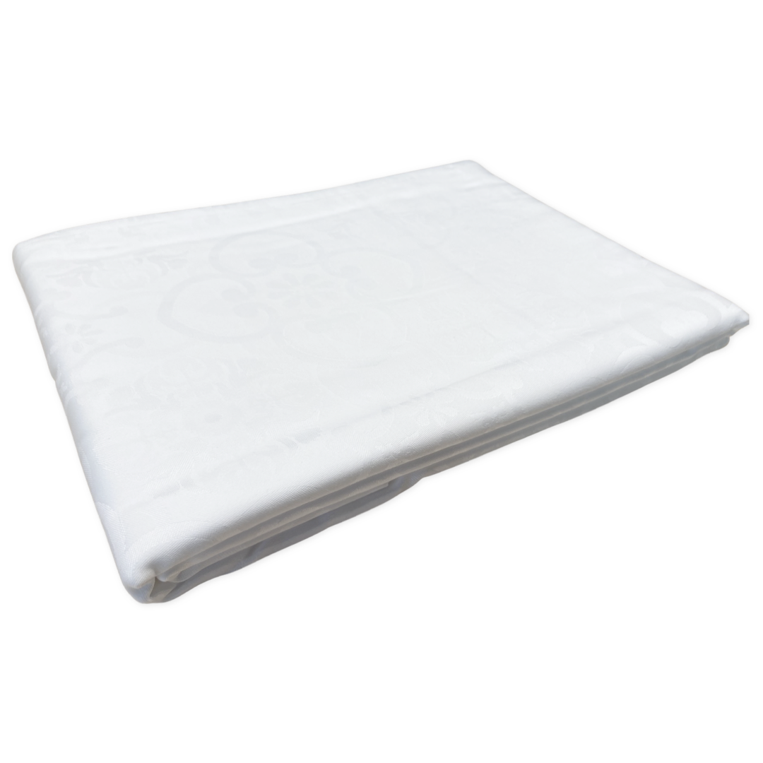 Opgevouwen Tafelkleed Faro wit 168 x 250 (teflon gecoat) - Bamar Lifestyle
