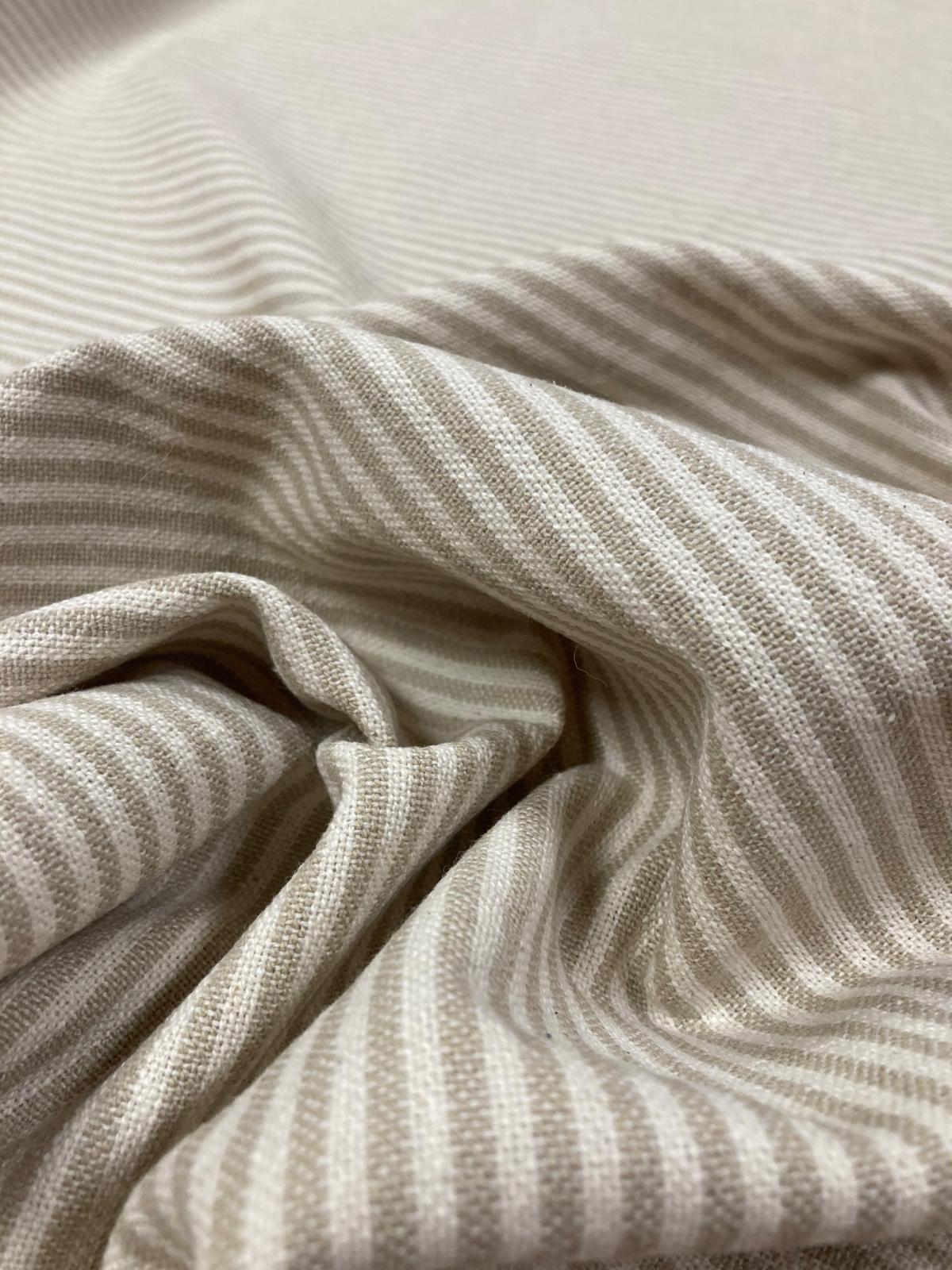 Gestreept katoenen Tafelkleed Salima beige - Bamar Lifestyle