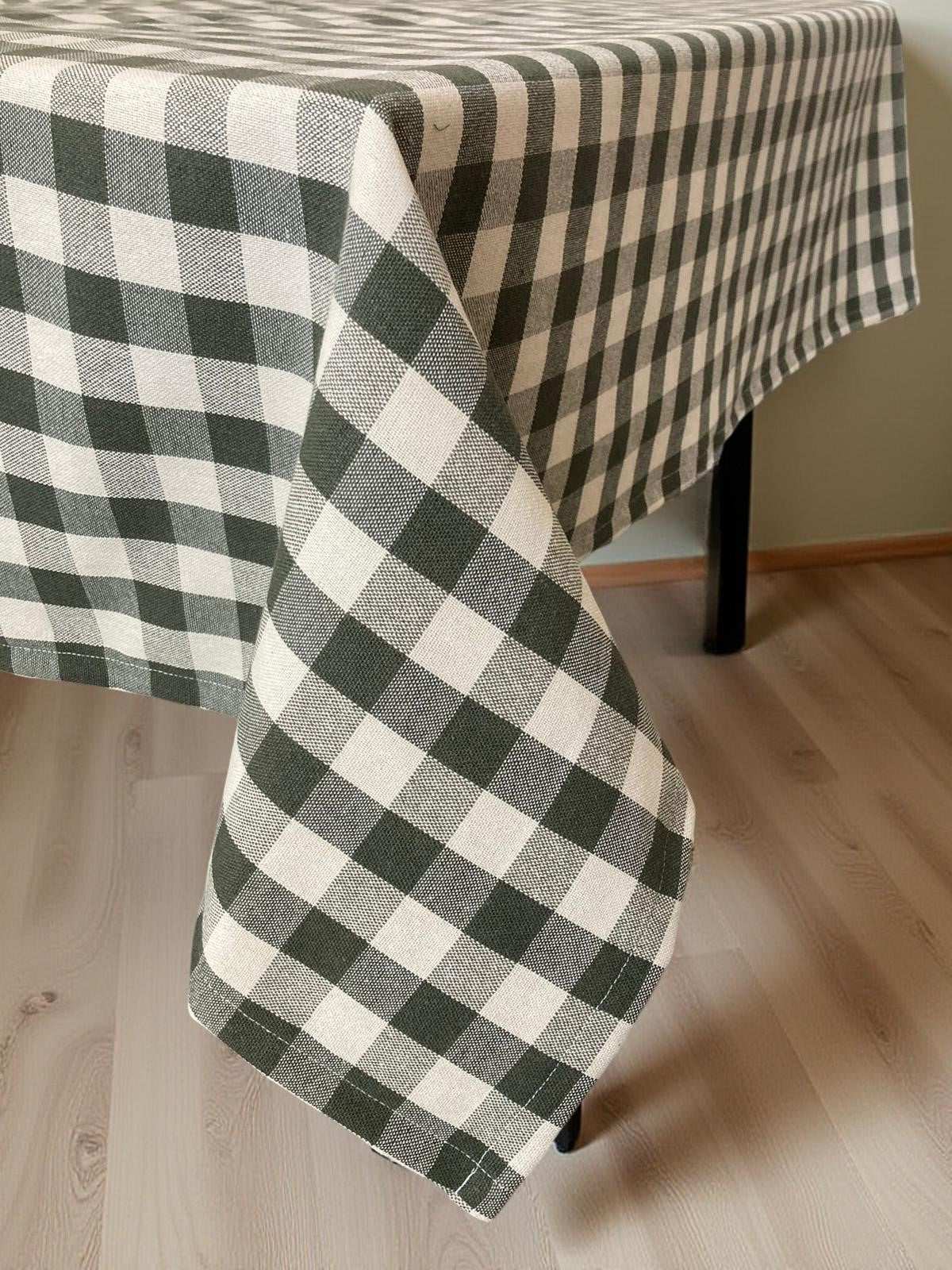 Bamar Lifestyle Groen geruit tafelkleed Celine