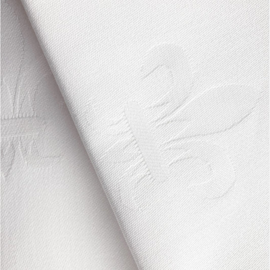 Franse lelie wit (Hotelkwaliteit: 250 gr/m2) - 100% katoen damast - Bamar Lifestyle
