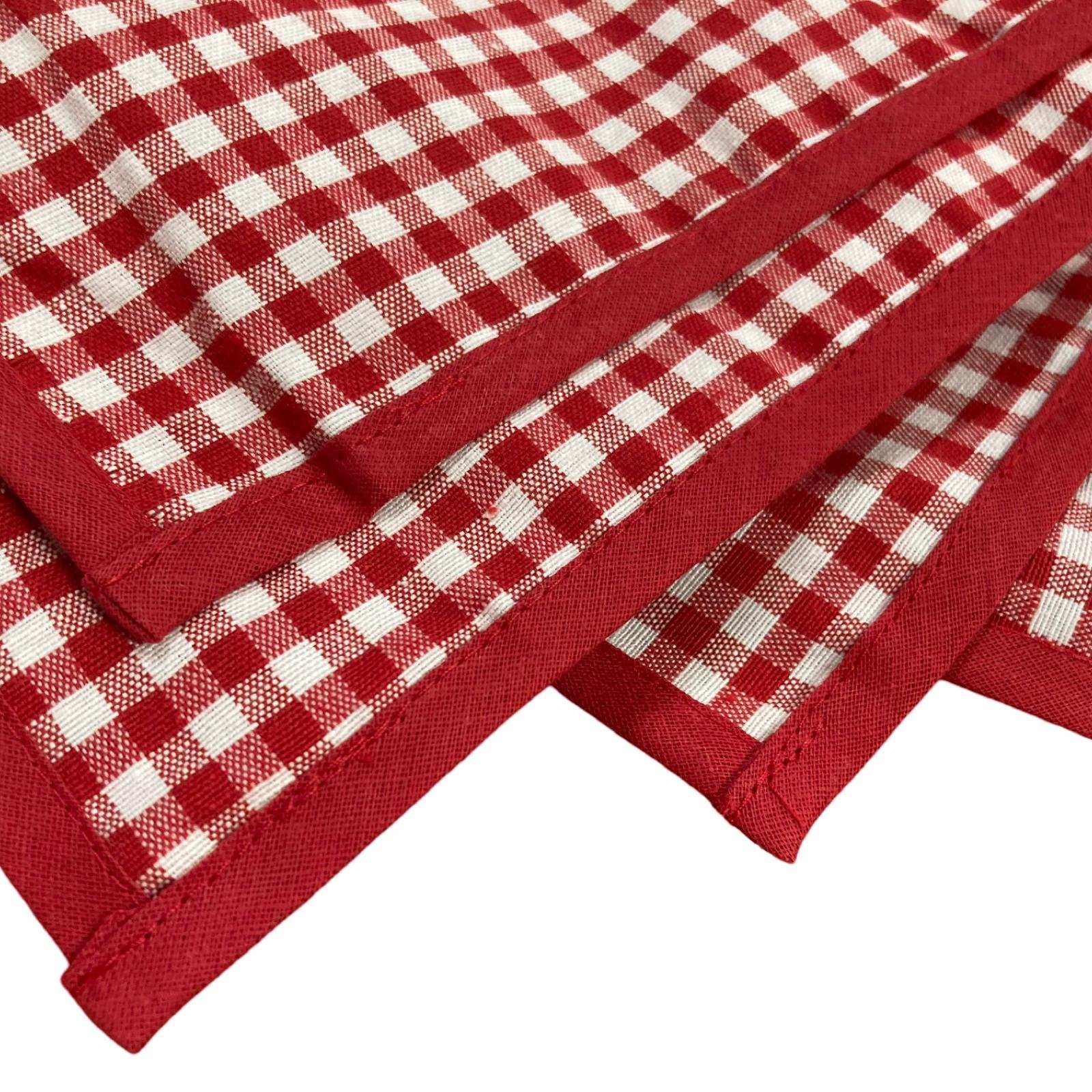 Rood geruit servet - Kleine ruit - Bamar Lifestyle