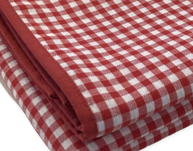 Staaltje Kleine ruit rood 20 x 20 cm - Bamar Lifestyle