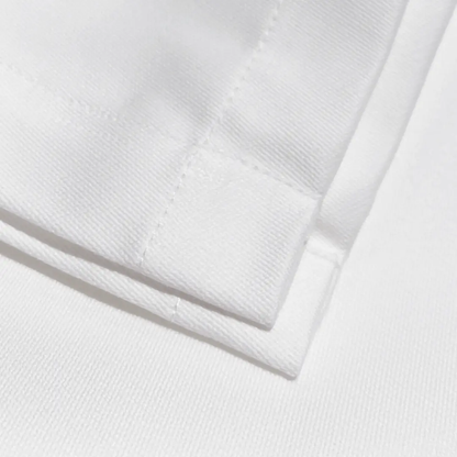 Afwerking van de Witte  damast servetten - 100% katoen - Bamar Lifestyle