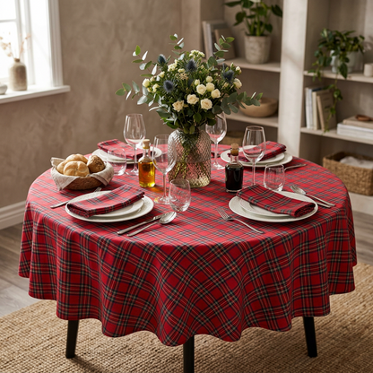 Tafelkleed Schotse ruit - Windsor rood (Strijkvrij) Bamar Lifestyle