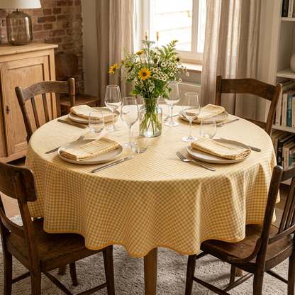 Geel-Wit Geruite Stoffen Servetten – Brabants Bont / Kleine Ruit Bamar Lifestyle