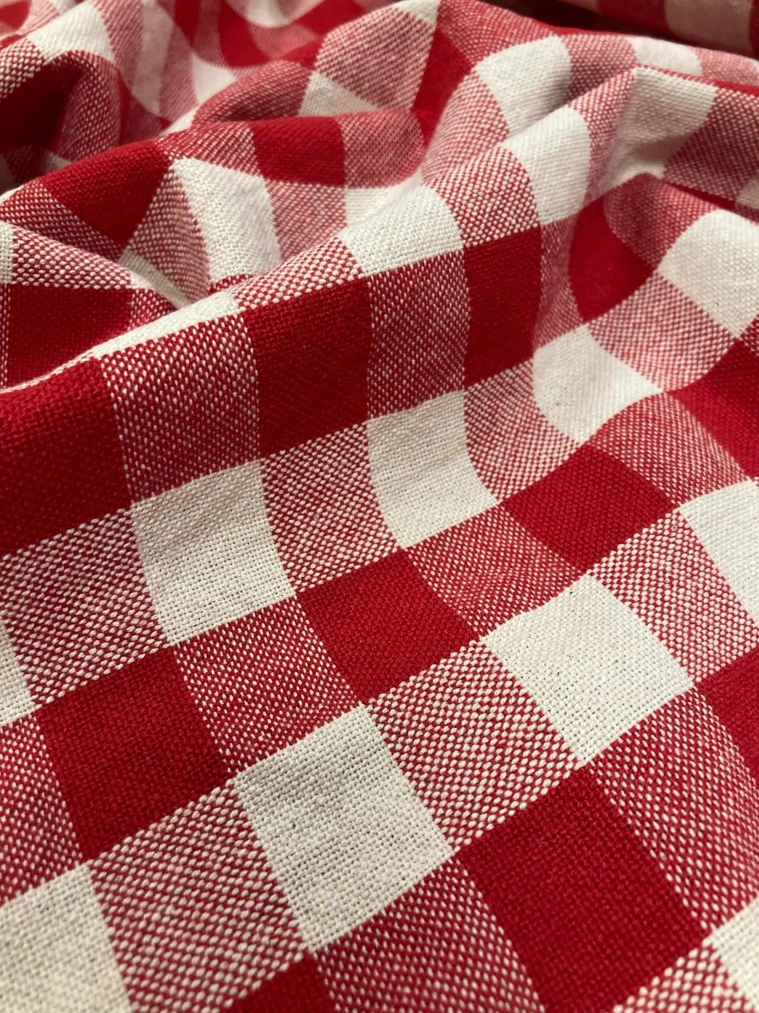 Rood Geblokt Tafelkleed Céline