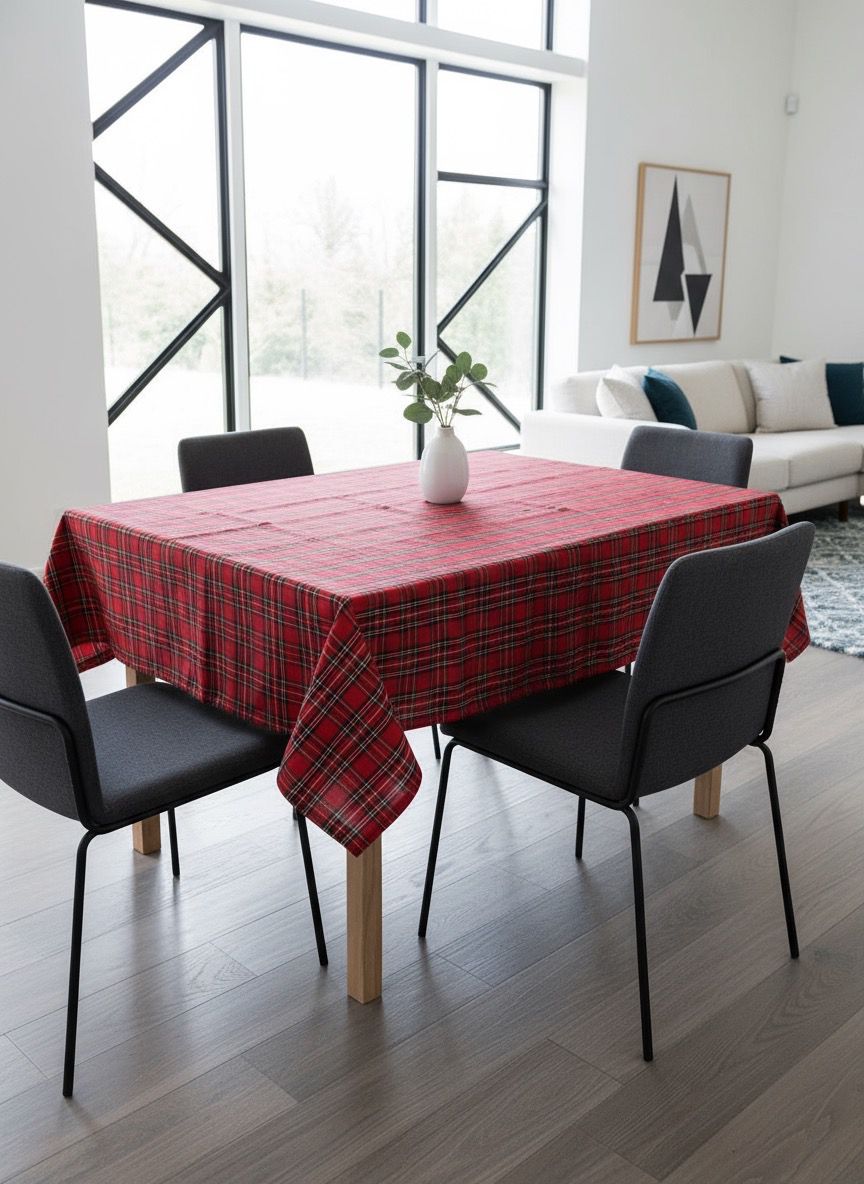 Tafelkleed Schotse ruit - Windsor rood (Strijkvrij) Bamar Lifestyle