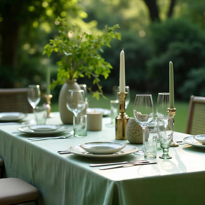 Tafelkleed Linnenlook Sako groen - Bamar Lifestyle