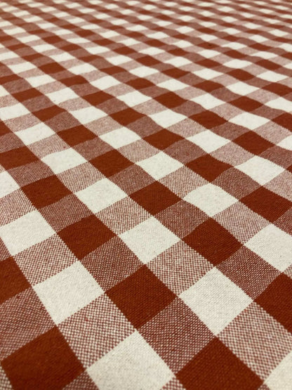 Stof detail Celine Geblokt Tafelkleed Terra