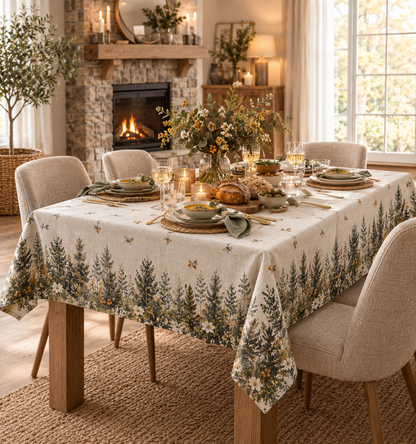 Herfst Tafelkleed Ardenne – Linnenlook (Katoen/Polyester) Bamar Lifestyle