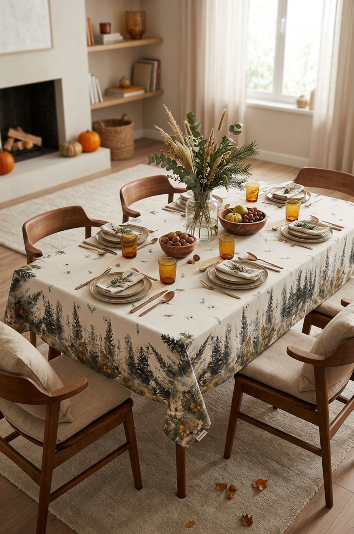Herfst Tafelkleed Ardenne – Linnenlook (Katoen/Polyester) Bamar Lifestyle