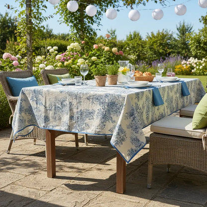 Tafelkleed Chateau Bleu op tafel