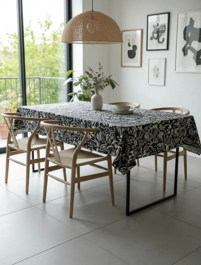 Zwart Modern Tafelkleed Labrera - Bamar Lifestyle