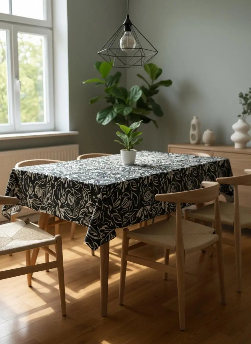 Zwart Modern Tafelkleed Labrera - Bamar Lifestyle