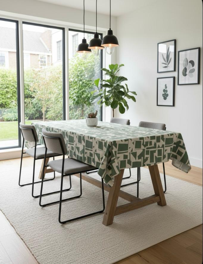 Groen Modern tafelkleed Morgan