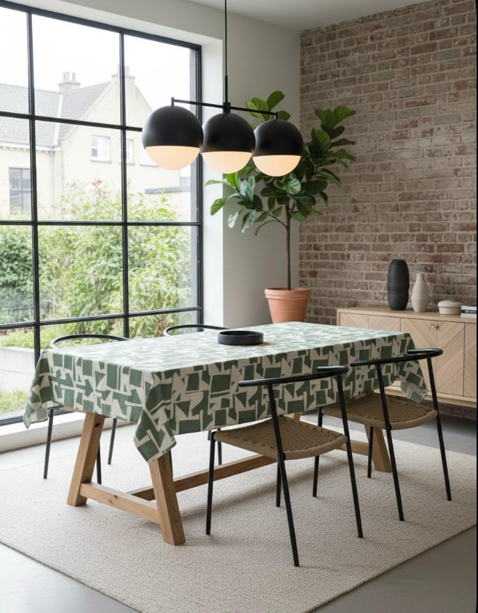 Groen Modern tafelkleed Morgan