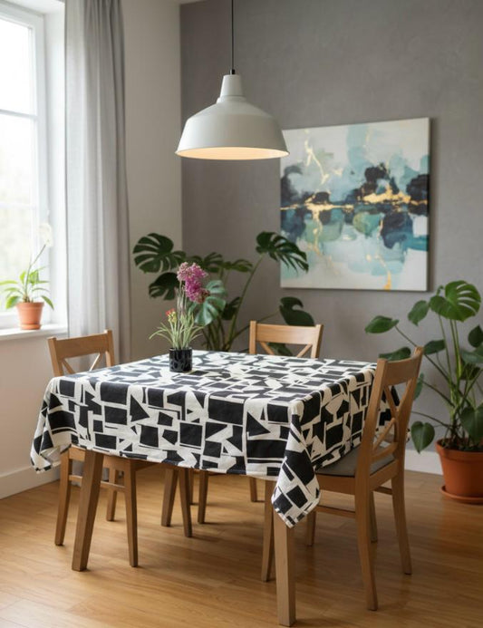 Zwart Modern Tafelkleed Morgan