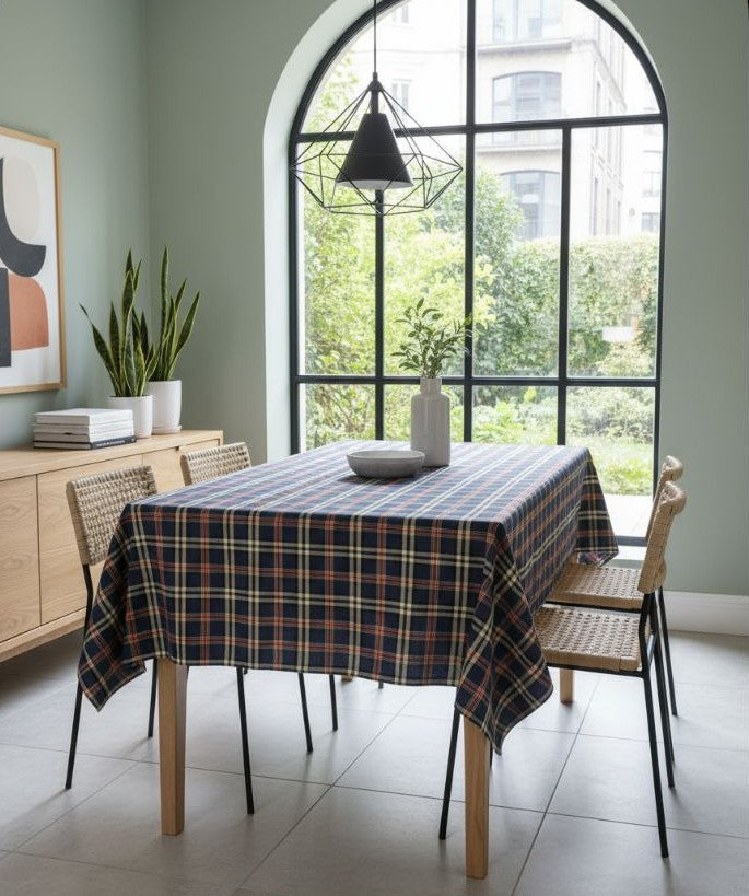 Blauw Geruit Tafelkleed Castle – Schotse Ruit / Tartan (Strijkvrij) Bamar Lifestyle