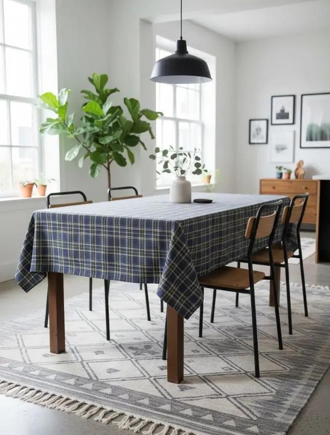 Tafelkleed Windsor blauw - Schotse ruit (Strijkvrij) Bamar Lifestyle