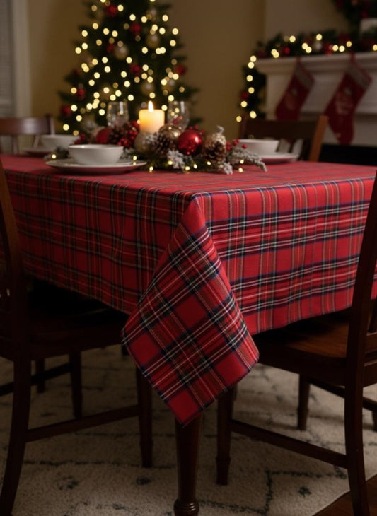Tafelkleed Schotse ruit - Windsor rood (Strijkvrij) Bamar Lifestyle