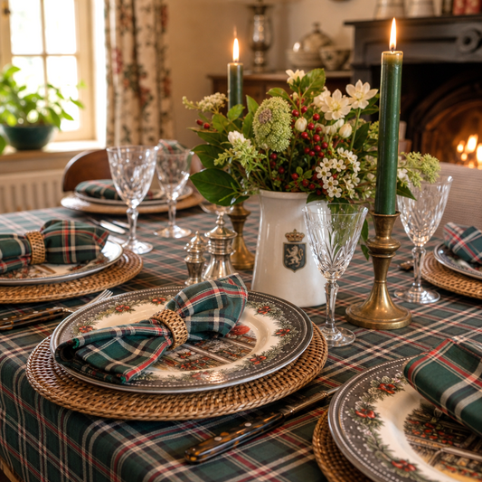Groene Stoffen Servetten Castle (Set van 4) – Schotse Ruit / Tartan Bamar Lifestyle