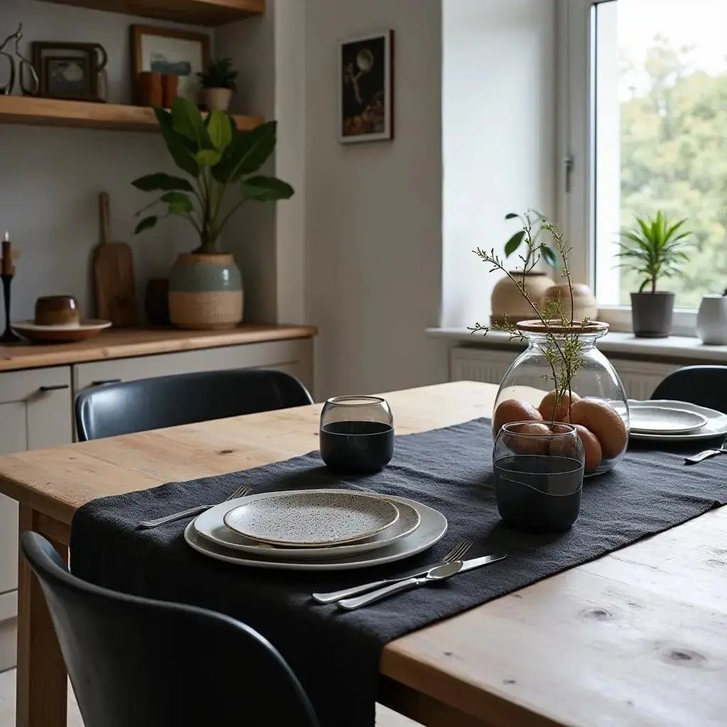 Zwart damasten tafelkleed – 100% katoen | Hotelkwaliteit - Bamar Lifestyle