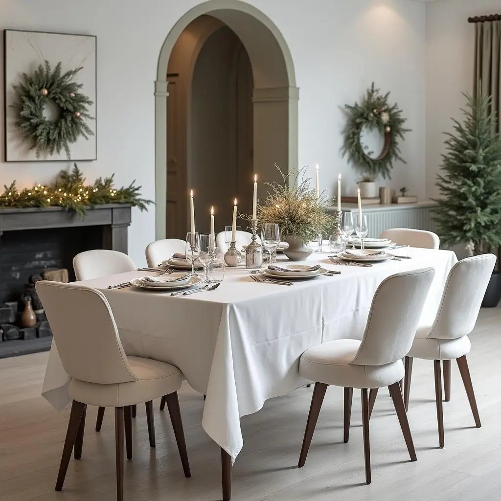 Luxe wit damasten tafelkleed – 100% katoen, hotelkwaliteit - Bamar Lifestyle